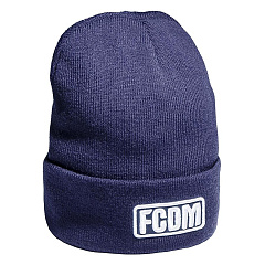 Шапка Динамо 60110, темно-синяя с отворотом FCDM
