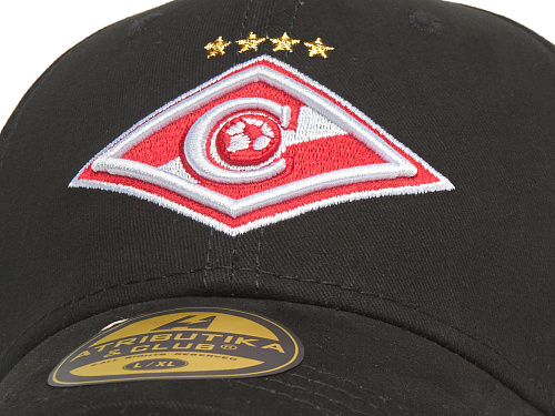 Бейсболка Спартак 120327 черно-красная