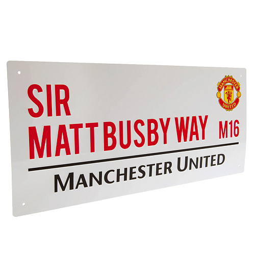 Табличка Манчестер Юнайтед Sir Matt Busby Way Street Sign