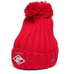 Шапка Спартак 00193 красная с помпоном