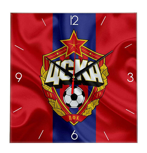 Часы настенные "Флаг ЦСКА", стекло