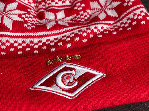 Шапка Спартак 00142 красно-белая