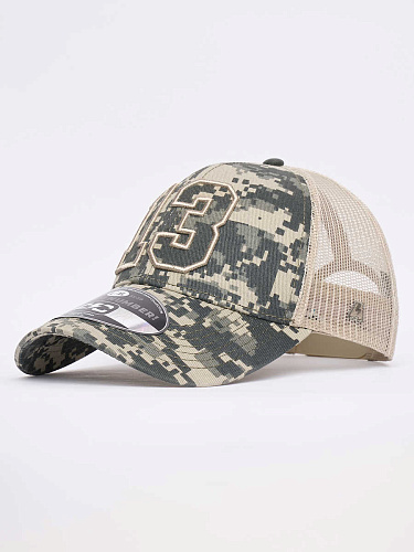 Бейсболка с номером 13, хаки летняя, 207525