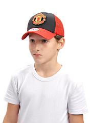 Бейсболка Манчестер Юнайтед подростковая летняя черно-красная 107696