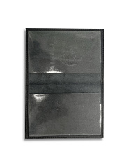 Обложка для паспорта ЦСКА чёрная (кожа)	