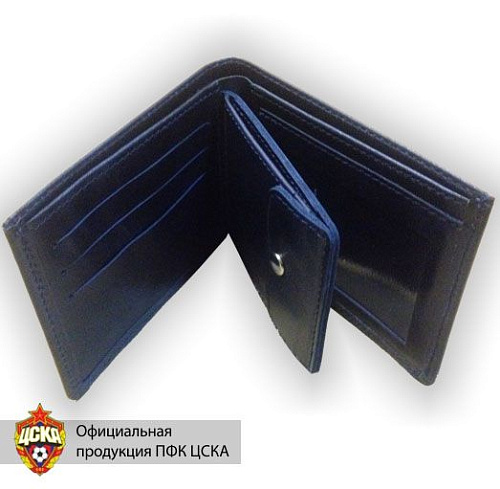 Кошелек кожаный чёрный ЦСКА
