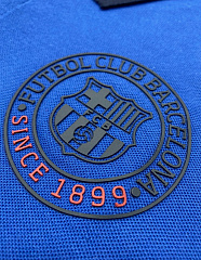 Футболка поло Барселона POLO FCB CORE, голубая