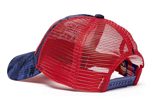 Бейсболка ЦСКА 10459, красно-синяя, козырек синий камуфляж, летняя