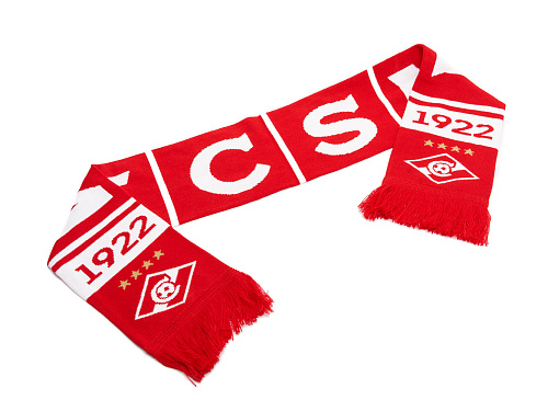 Шарф Спартак 02560 красно-белый