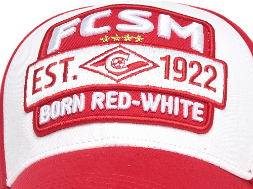 Бейсболка Спартак красно-белая 120319