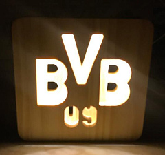 3D светильник (дерево) Боруссия