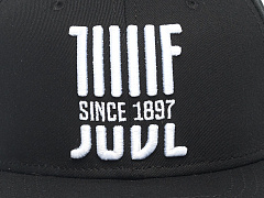 Бейсболка Ювентус 37231 черная с прямым козырьком