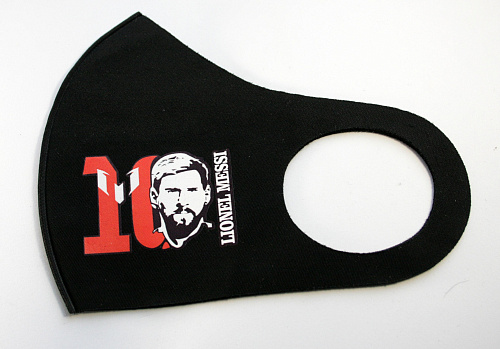 Маска для лица многоразовая Месси 10 черная