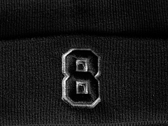 Шапка с номером 8, черная, 18907