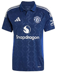Футболка игровая Манчестер Юнайтед 2024/2025 гостевая темно-синяя