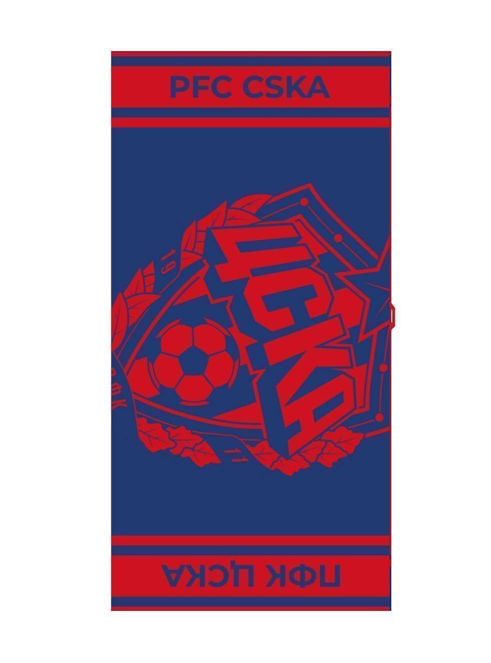Полотенце ПФК ЦСКА 70 х 140 красно-синее